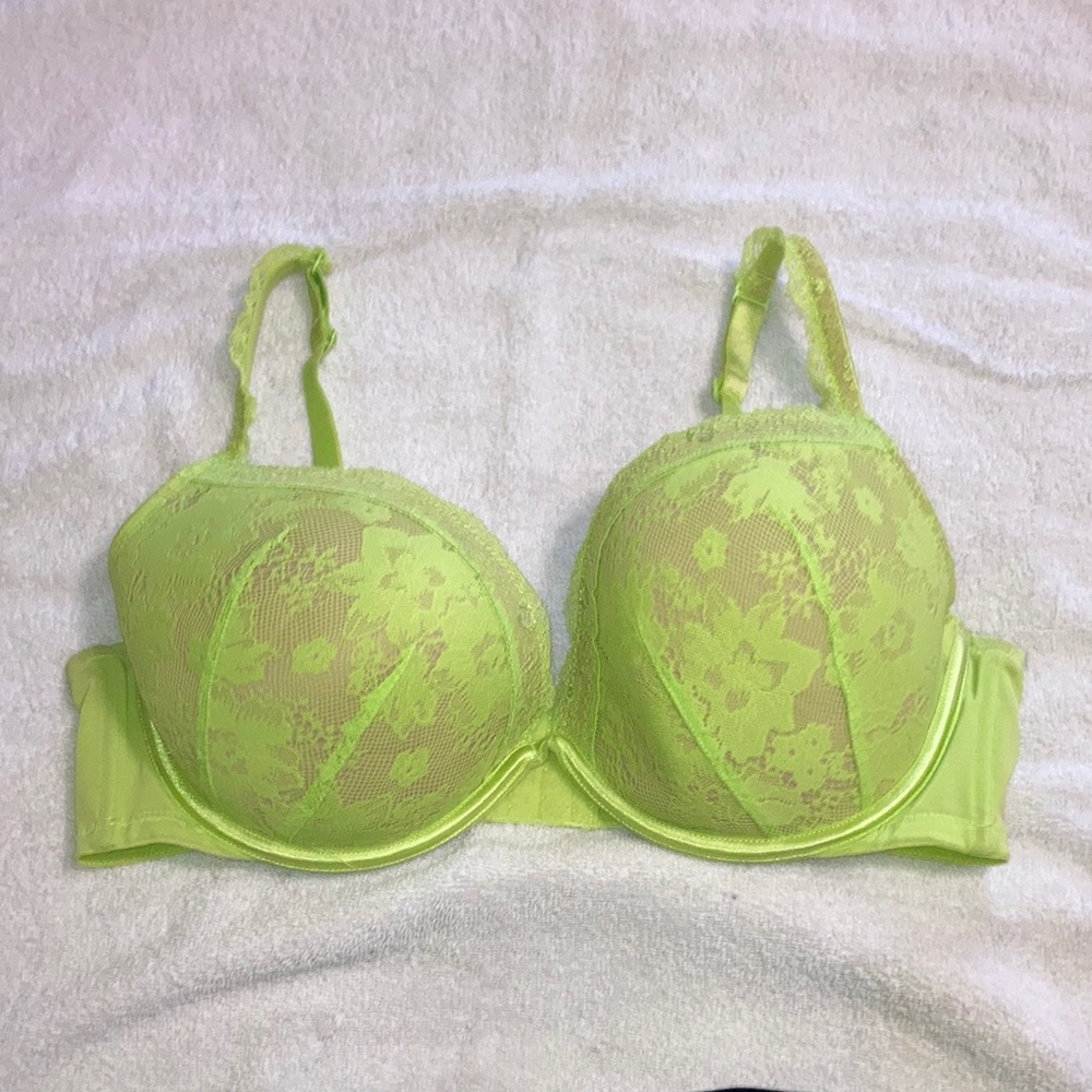 Cacique Lime Lace Underwire Bra